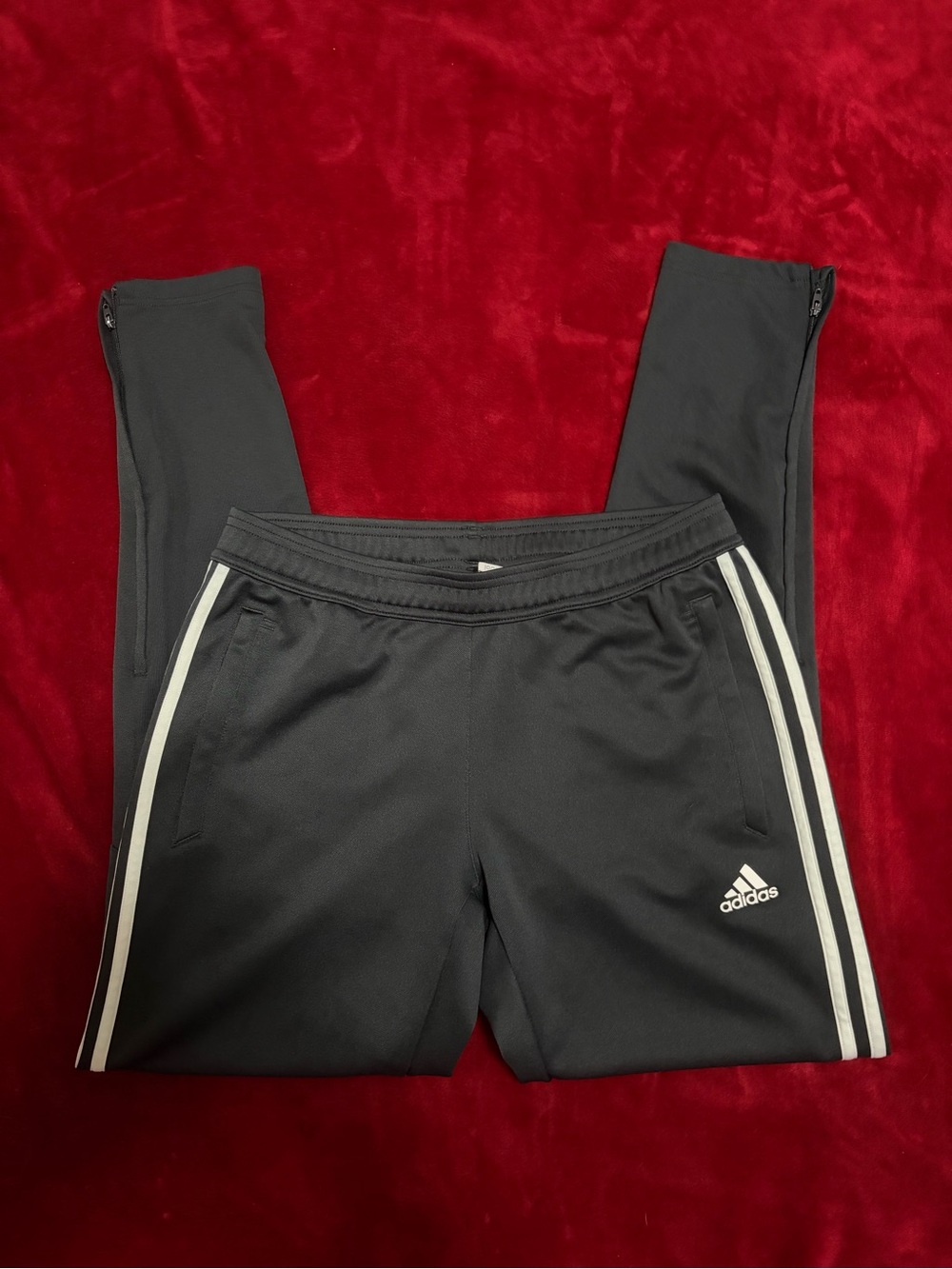 Adidas Climacool Soccer Track Pants White Dark Grey: Medium